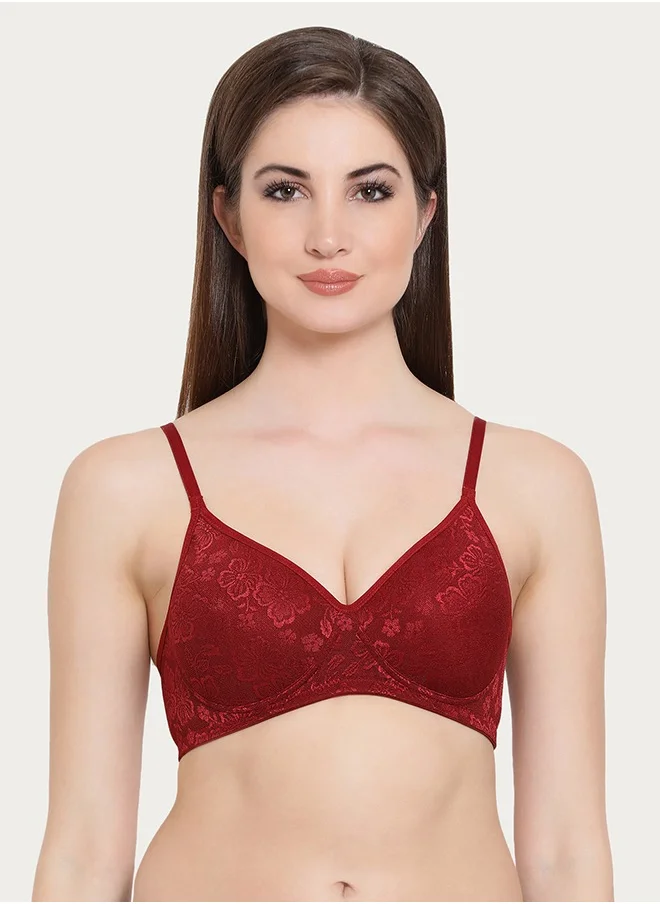 Clovia Clovia Pack of 2 Lace Padded Non-Wired Full Coverage Bra