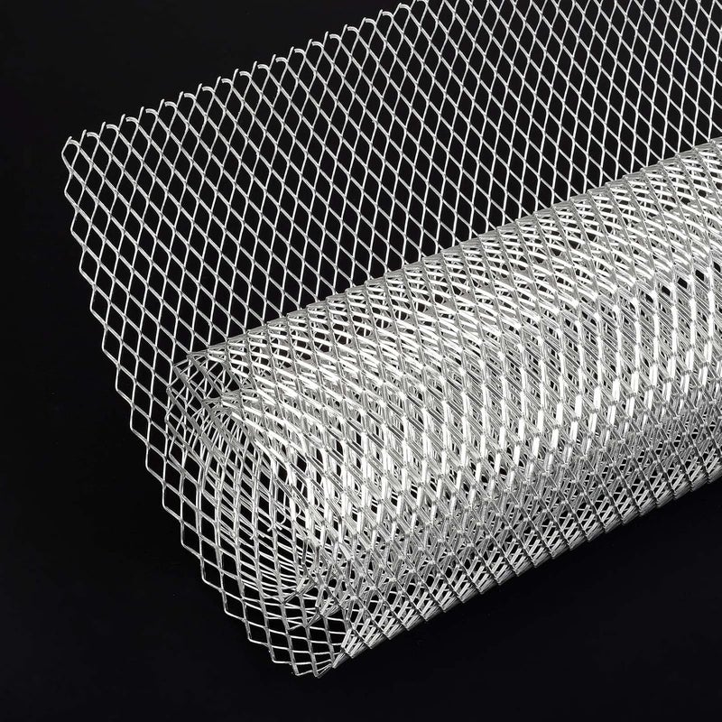 AggAuto 40"x13" Car Grill Mesh - Black Aluminum Alloy Rhombic Hole Bumper Grille Insert, Universal Fit - Image 2