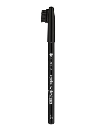 Eyebrow Designer | 01 Black | Smooth Brow Pencil for Defining & Shaping | Long Lasting Natural Finish | Built-In Brush for Groomed Brows | Professional Eyebrow Styling Makeup Tool | 1g 01 Black