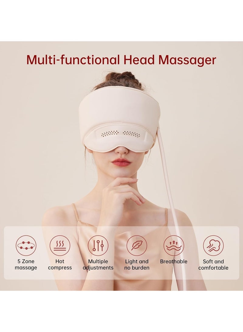 general Electric Head Massager, Scalp Massager Head Compressed Air Bag Massager with Hot & Kneading Function, Portable Electric Head & Eye Massager for Ladies & Men - Image 2