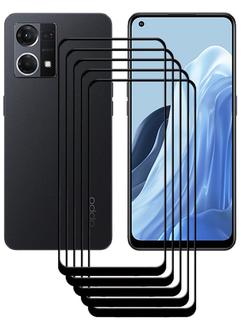 ACLIX 5 Pieces Antistatic ESD Dustproof Premium Quality High Definition Tempered Glass Screen Protector Designed For Oppo Reno7 - Image 1