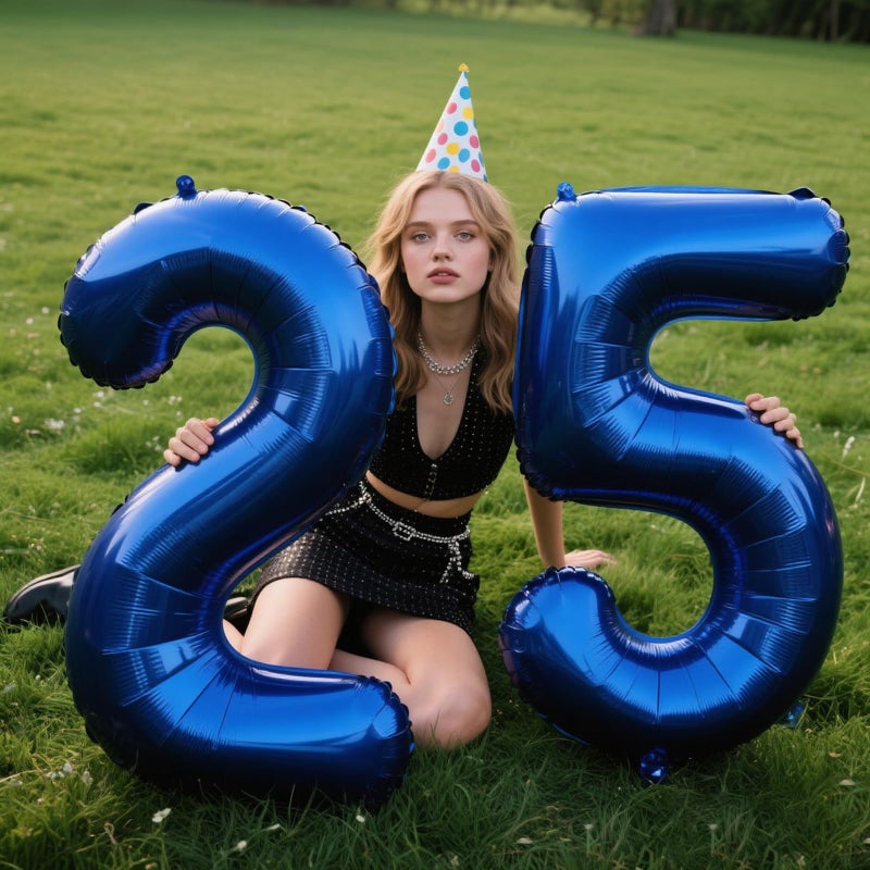 Kelfuoya 40 Inch Giant Navy Blue Number 2nd Birthday Decorations Balloon Numbers 12th 20th 21st Birthday, Baby Shower, Photo Backdrop Props Graduation Party Decor - Image 3