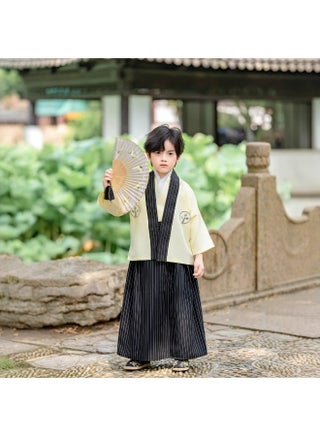 kids Japanese Samurai Hakama Uniform Cosplay Costumes Robe Boys