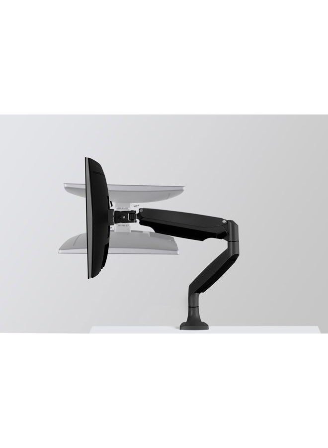 Mount-It! Single Monitor Arm Desk Mount | Gas Spring Monitor Arm | Full Motion Articulating Height Adjustable | Fits 21 22 23 24 27 30 32 Inch VESA Compatible Computer Screen | Clamp and Grommet Base - Image 4