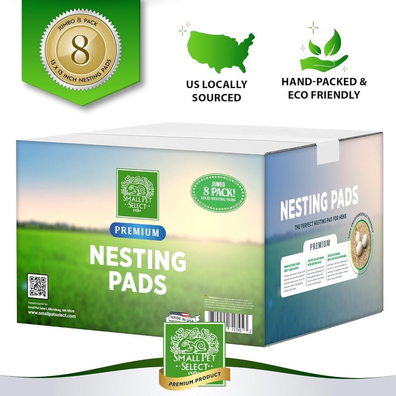 Small Pet Select - Chicken Nesting Pads (8-Pack), 13x13, for Hens, Fits Most Nesting Boxes, Chicken Coop Nest Liners - Image 3