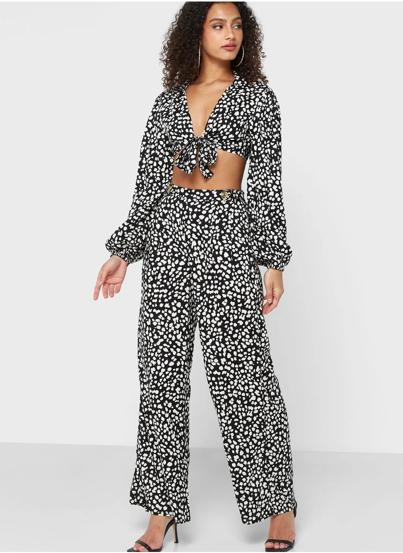 Miss Selfridge Printed Wide Leg Pants
