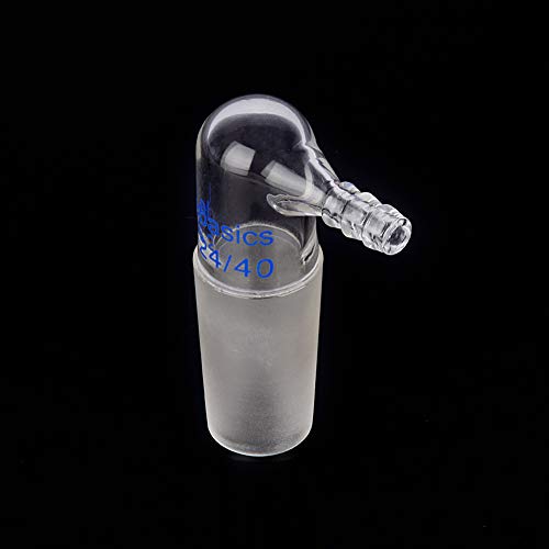 Labasics Glass 90 Degree Vacuum/Gas Adapter, Borosilicate Glass Bent Inlet Adapter with 24/40 Inner Joint and Hose for Laboratory Lab Supply - Image 5