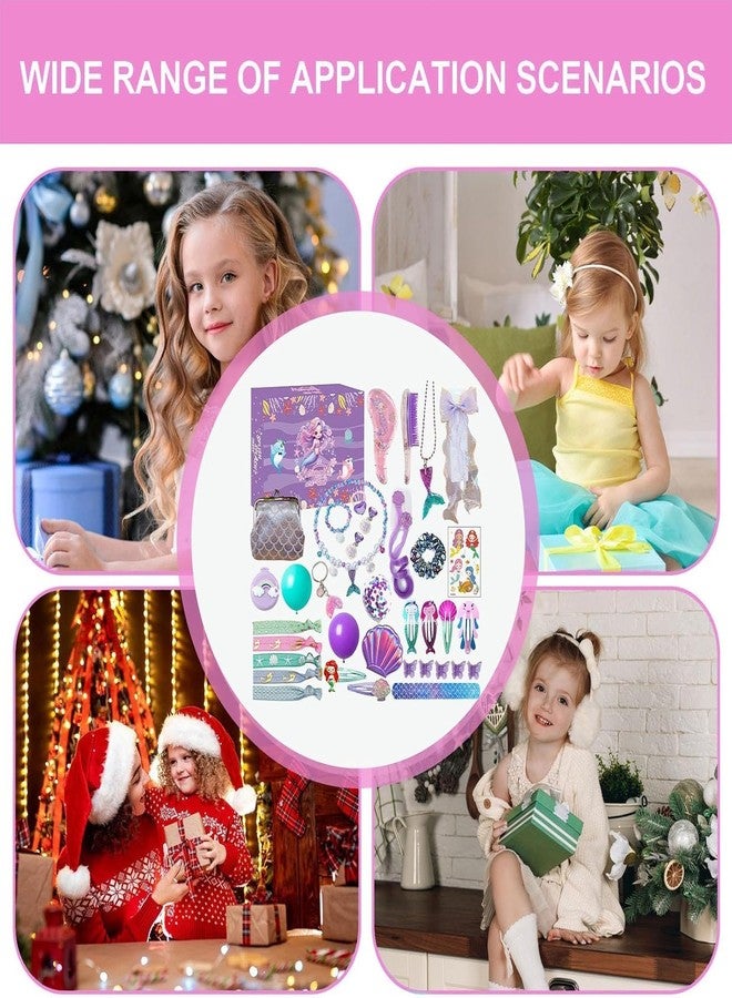 BeFunky Advent Calendar Box, Girls Hair Accessories, Jewellery Charm Kids Girls, Mermaid Dress Up | Hair Accessories Jewellery for Festivals Holidays - Image 4