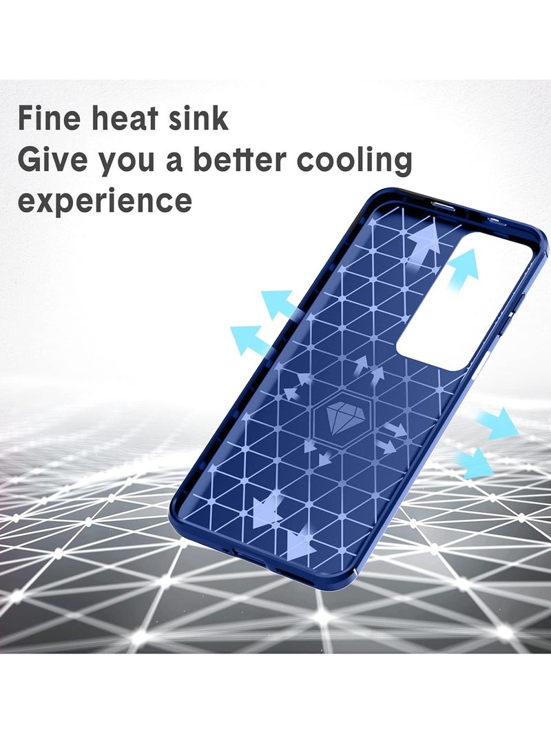 Wtech Soft Silicone Brushed Texture Protective Case Cover For Honor 200 Lite 5G 2024 Navy Blue - Image 5