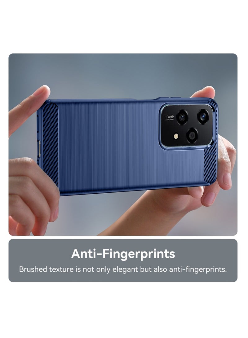 Wtech Soft Silicone Brushed Texture Protective Case Cover For Honor 200 Lite 5G 2024 Navy Blue - Image 3