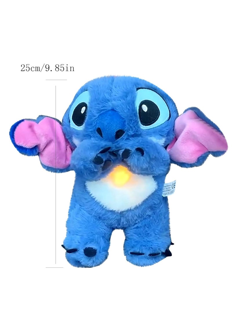 GUDOO - Calming Relief Plush Toys | Stitch Breathing Cartoon Anxiety Relief Plush Toy Anxietys Relief Soothing Cartoon Stuffed Animal with Music Lights and Rhythmic Breathing Motion for Kids Sleeping - Image 1