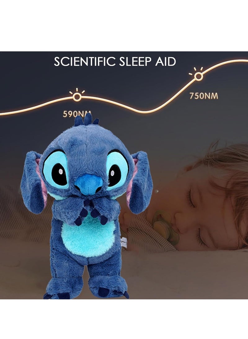 GUDOO - Calming Relief Plush Toys | Stitch Breathing Cartoon Anxiety Relief Plush Toy Anxietys Relief Soothing Cartoon Stuffed Animal with Music Lights and Rhythmic Breathing Motion for Kids Sleeping - Image 1