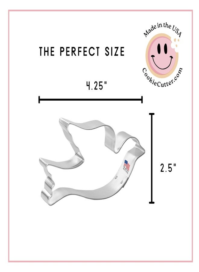 Foose Dove Cookie Cutter 4.25 Inch –Tin Plated Steel Cookie Cutters – Dove Cookie Mold - Image 2