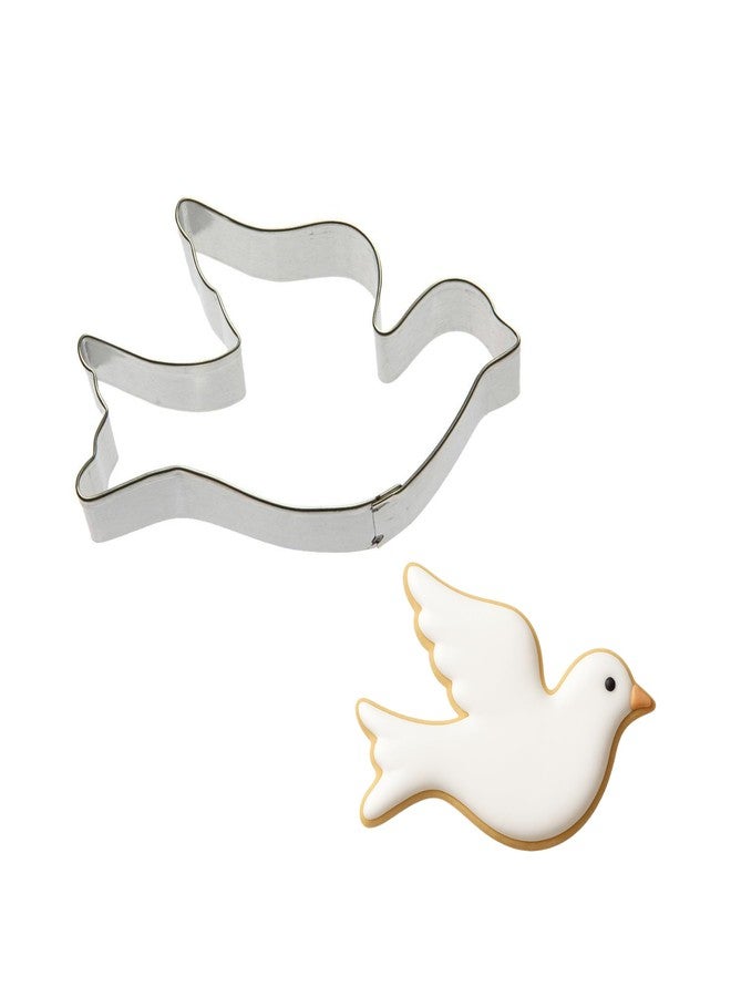 Foose Dove Cookie Cutter 4.25 Inch –Tin Plated Steel Cookie Cutters – Dove Cookie Mold - Image 1