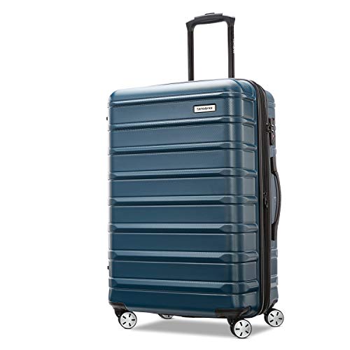 Samsonite Omni 2 Hardside Expandable Spinner Wheel Luggage, Checked Medium 24 in, Nova Teal - Image 1