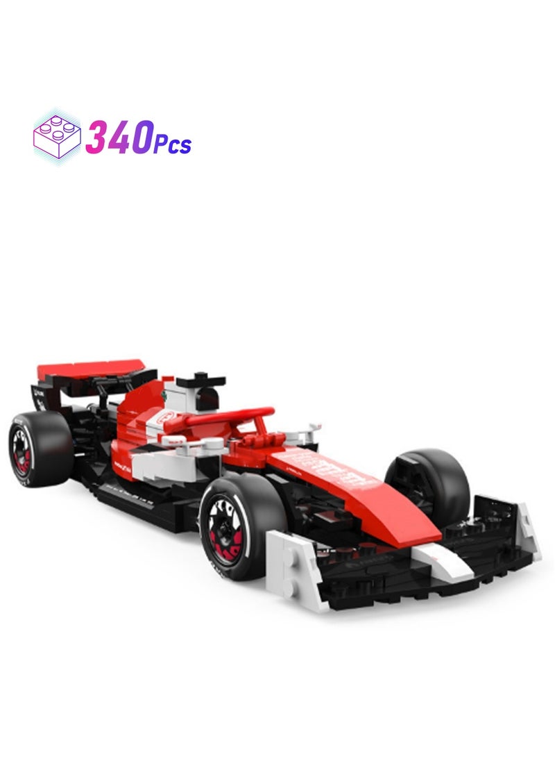 340pcs Red Racing Car 1:24 Model Set Building Blocks Creative Diy Simulation Collection Building Assembling Toys Children Adult Home Decoration  - Image 1