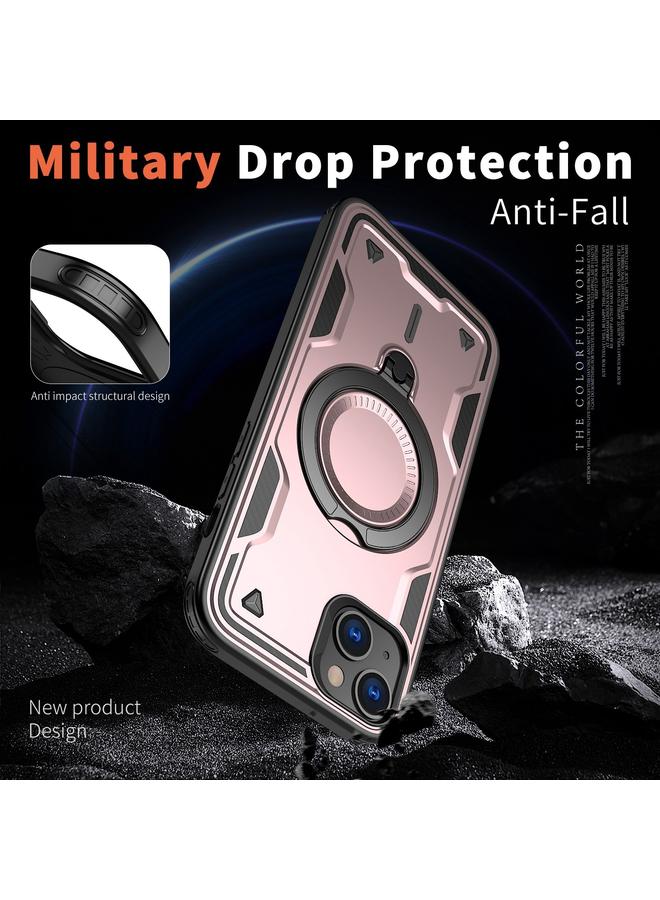 اس-توب جراب لهاتف iPhone 14 PC Hybrid TPU Armor MagSafe Ring Holder جراب هاتف - Image 4