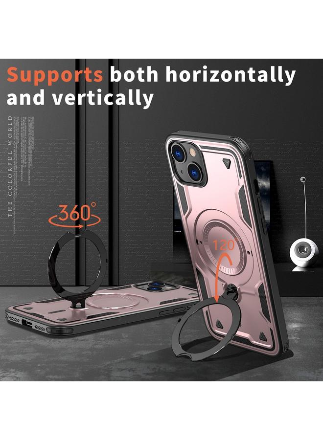 اس-توب جراب لهاتف iPhone 14 PC Hybrid TPU Armor MagSafe Ring Holder جراب هاتف - Image 2