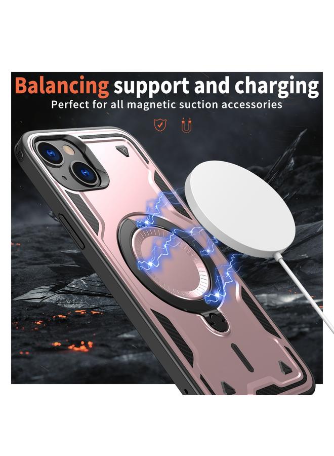 اس-توب جراب لهاتف iPhone 14 PC Hybrid TPU Armor MagSafe Ring Holder جراب هاتف - Image 3