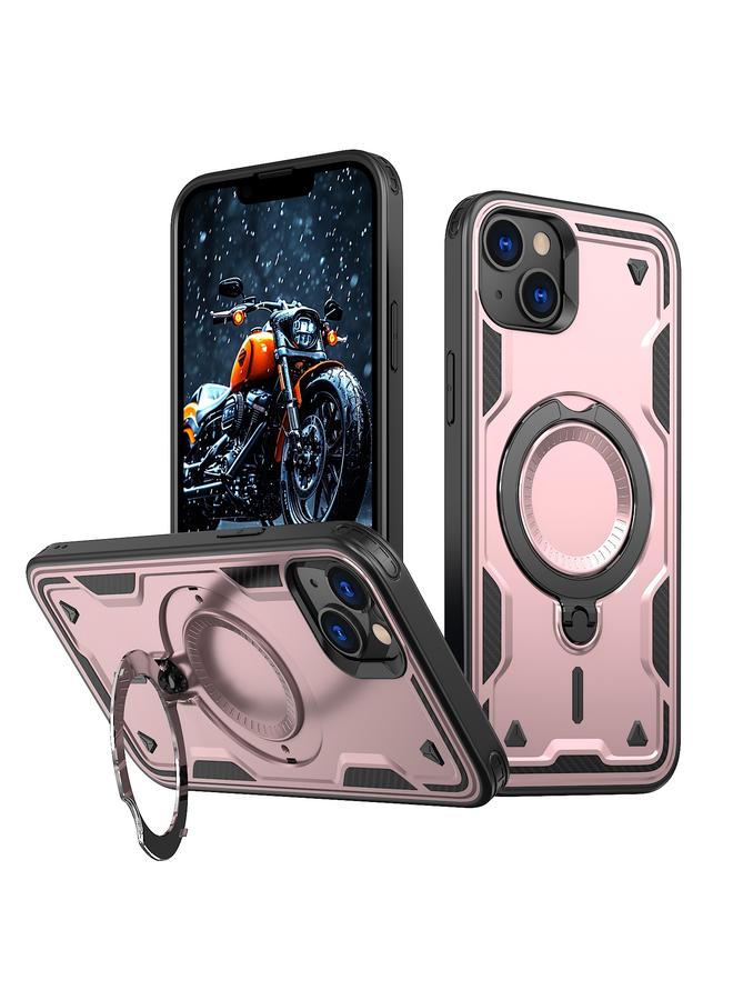 اس-توب جراب لهاتف iPhone 14 PC Hybrid TPU Armor MagSafe Ring Holder جراب هاتف - Image 1