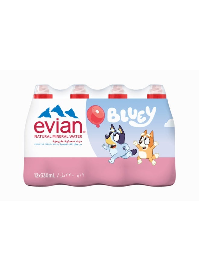 Evian Natural Mineral Water for Kids 330ml, Pack of 12 - Image 1