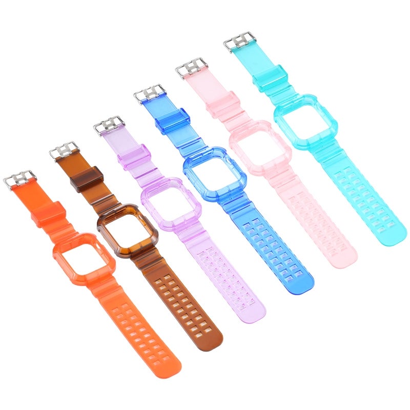 Transparent Watch Band For Apple Watch Series 9&8&7 41mm / SE 3&SE 2&6&SE&5&4 40mm / 3&2&1 38mm(Transparent)