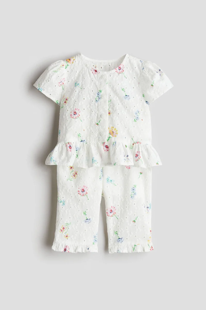 H&M 2-piece broderie anglaise set
