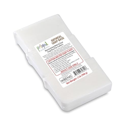 Primal Elements Oatmeal - Moisturizing Melt and Pour Glycerin Soap Base for Crafting and Soap Making, Easy to Cut - 2 Pound - Image 1