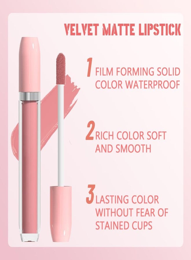 BINGBRUSH Super Matte Longwear No-Budge Stay On Smudge Proof Liquid Lipstick Long Lasting Makeup for Women,Highly Pigmented Color and Instant Shine, Cheeky - Image 5