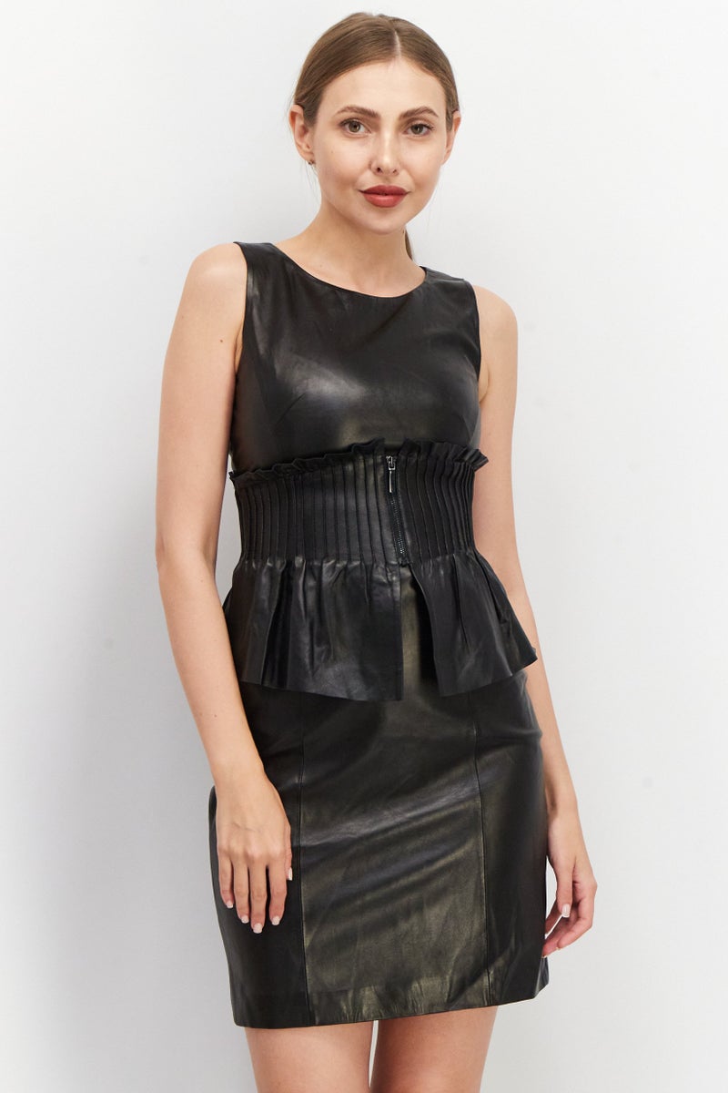 VERO MODA Women Plain Mini Dress, Black - Image 1