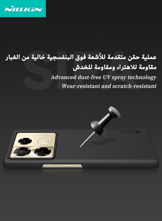 Nillkin Infinix Note 40 Pro/40 Pro+ Case, Frosted Ultra Thin Phone Case, Military Grade Shockproof Anti-Scratch & Slip Dual Layer Tough Back Cover for Infinix Note 40 Pro/40 Pro+ 5G, Black - Image 3