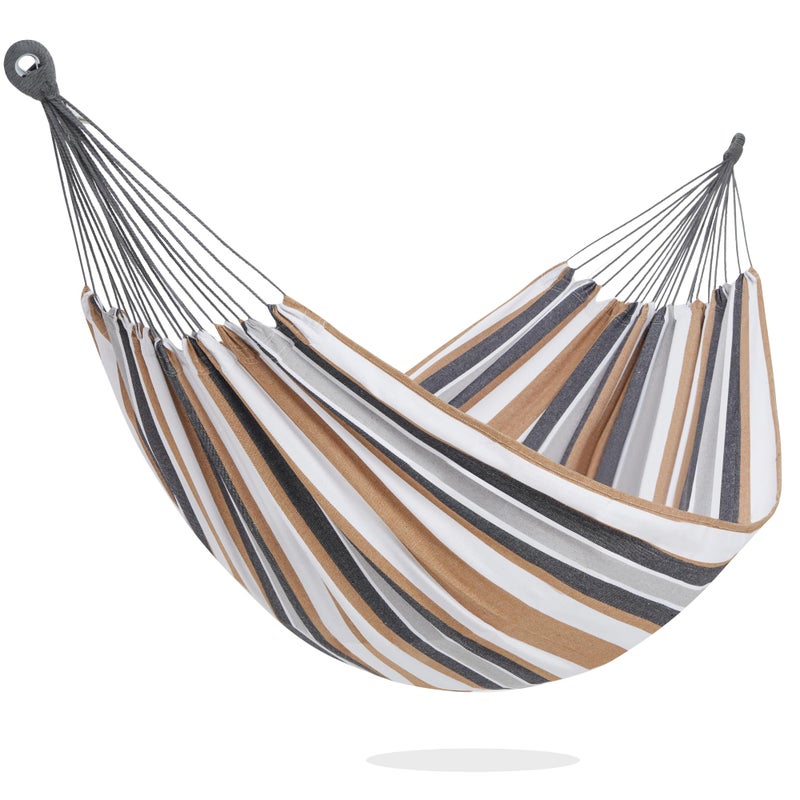 PNAEUT Double Hammocks for Outside, Replacement Outdoor Tree Hammock for Indoor Patio Porch Garden (Coffee, Medium) - Image 1