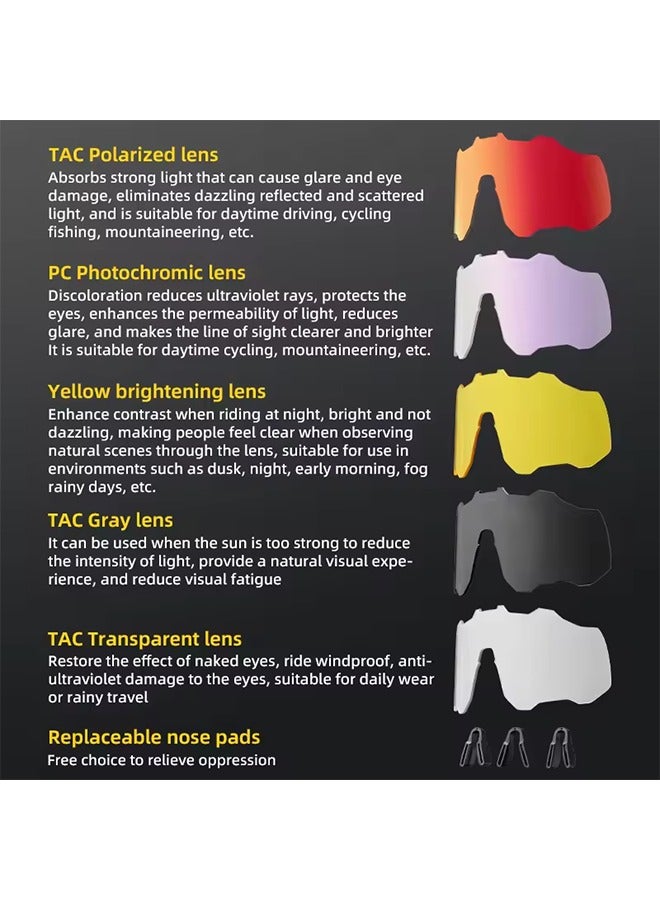 Rockbros ROCKBROS Polarized Sunglasses Outdoor Cycling Glasses Running UV400 Protection Racing Bike Goggles Sports Eyewear - Image 3