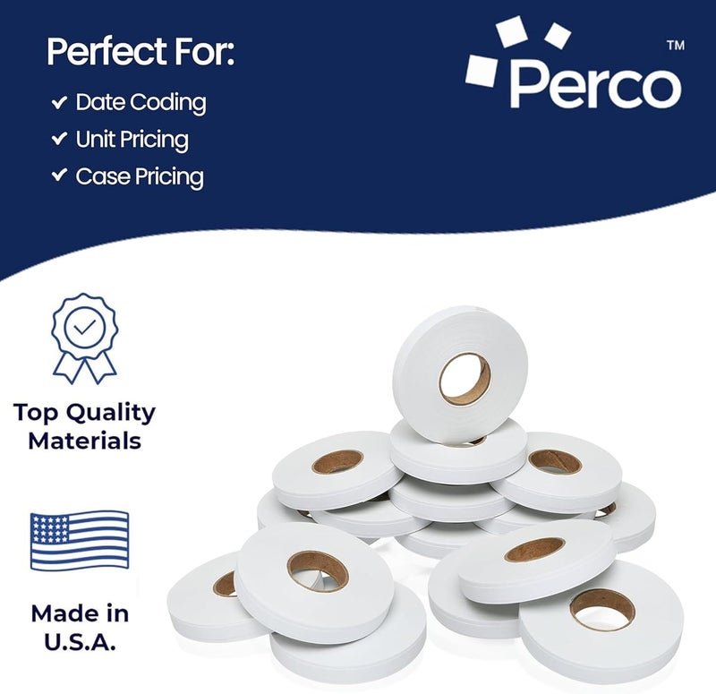 Perco White Pricing Labels for Monarch 1110 Price Gun - 4 Sleeves, 68,000 Pricemarking Labels - Image 4