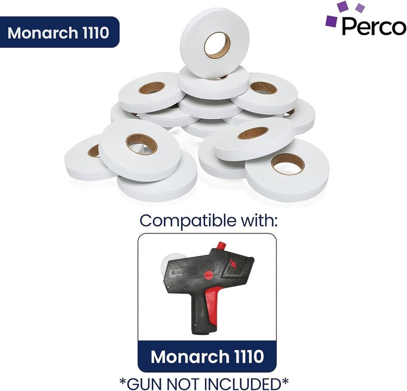 Perco White Pricing Labels for Monarch 1110 Price Gun - 4 Sleeves, 68,000 Pricemarking Labels - Image 2
