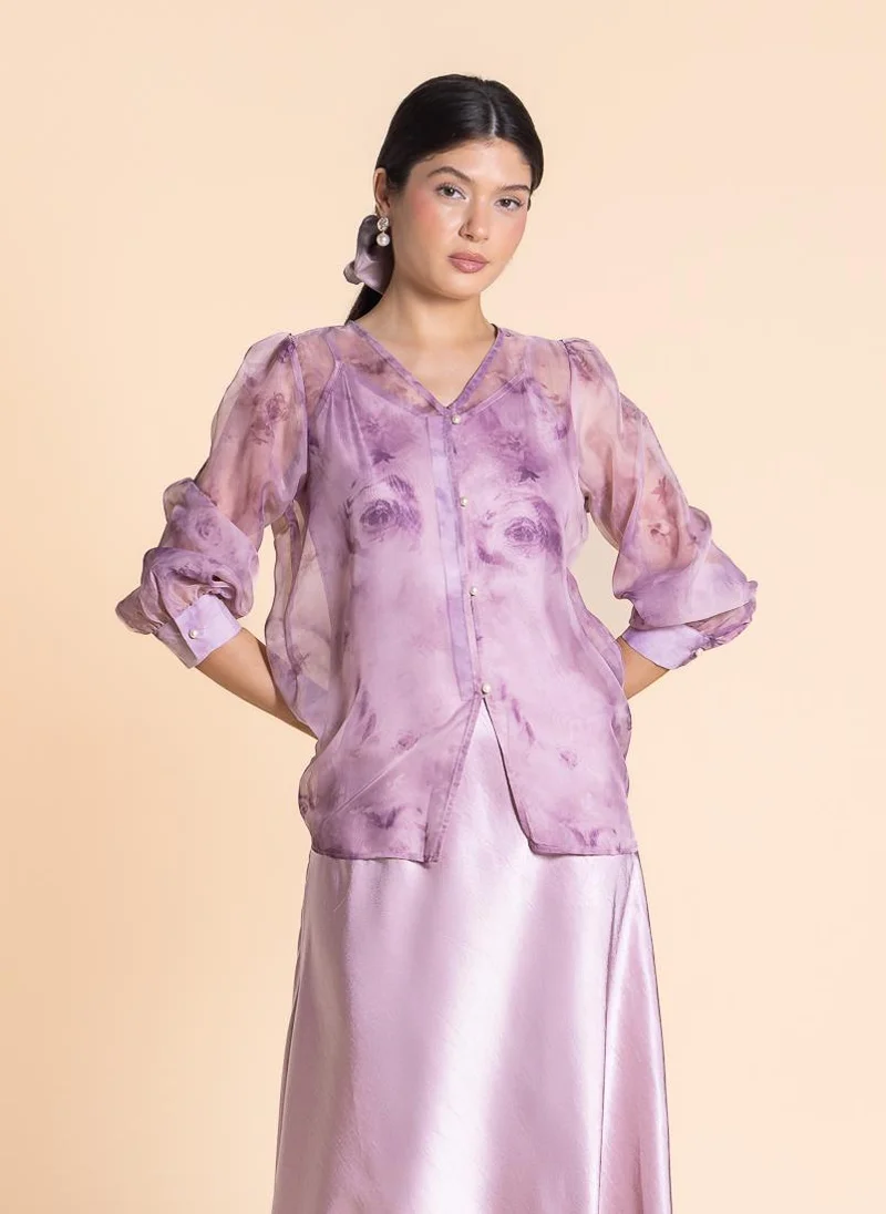 SHAPES MIDI SATIN DRESS WITH MATCHING TOP