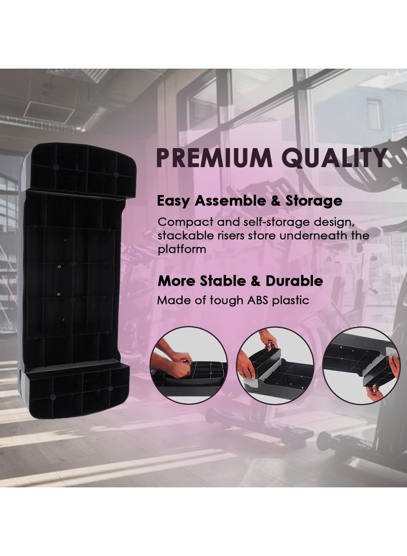 بلا نهاية منصة تمرينات أيروبيك مع 2 ارتفاعات قابلة للتعديل | متعددة الألوان (متنوعة) | المادة: بلاستيك ABS | منصة تمرينات رياضية | مثالية للصالة الرياضية والمنزل | لياقة القلب | للرجال والنساء - Image 5