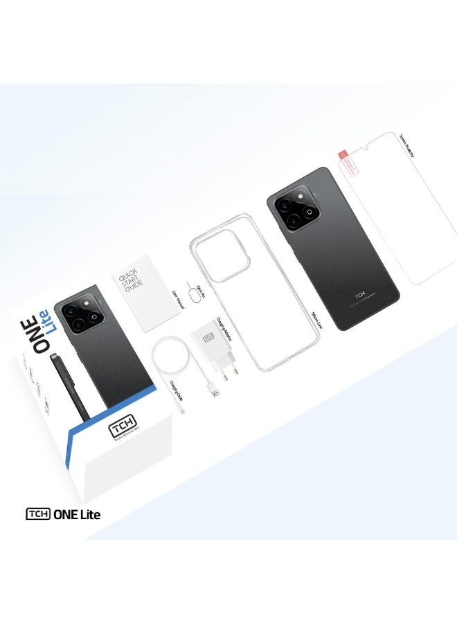 تي سي اج هاتف TCH One Lite سعة 4GB RAM و64GB لون أسود (نسخة الإمارات) مع سماعات TCH L10 اللاسلكية لون أسود | مدة تشغيل 30 ساعة، تقنية ENC، بلوتوث 5.3 (نسخة عالمية) - Image 3