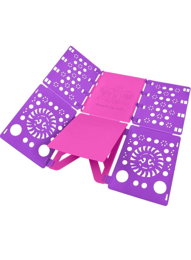 Version 3 Shirt Folding Board T Shirts Clothes Folder Durable Plastic Laundry Folders Folding Boards Helper Tool For Adults And Children Purple  - Image 1