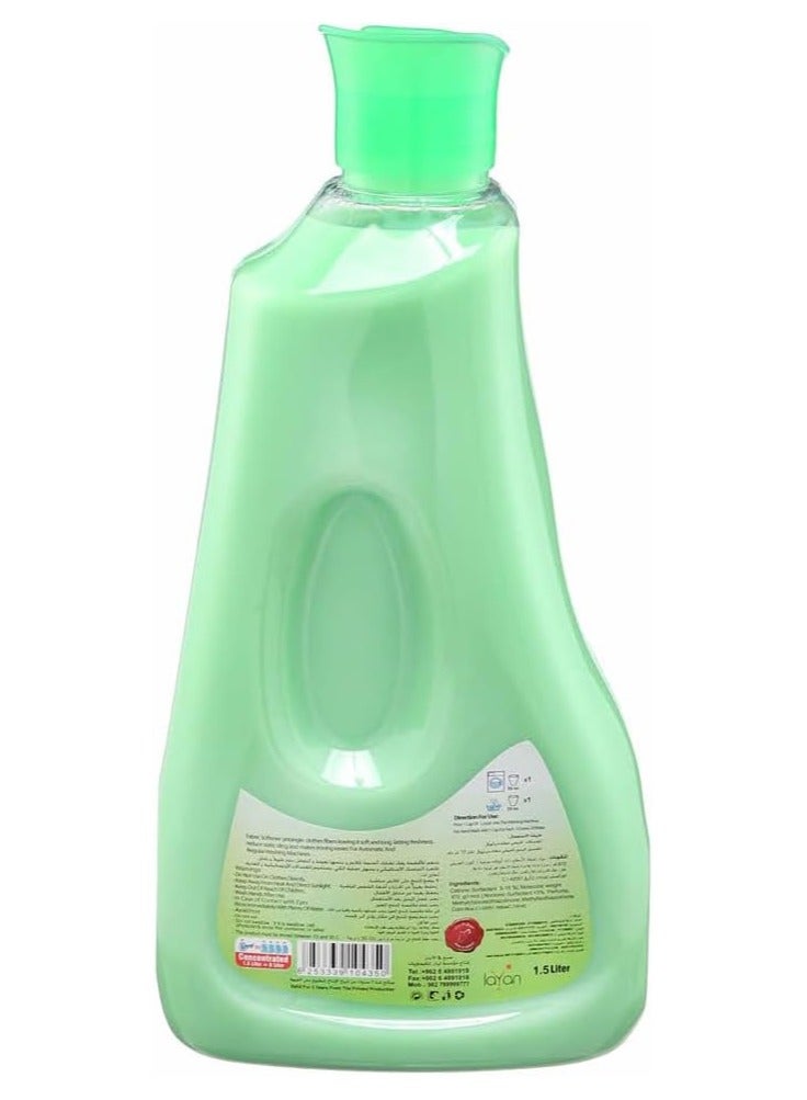 Loyal Fabric Softener & Freshener Concentrated, Green Valley, 60 Washes 1500ml - Image 2