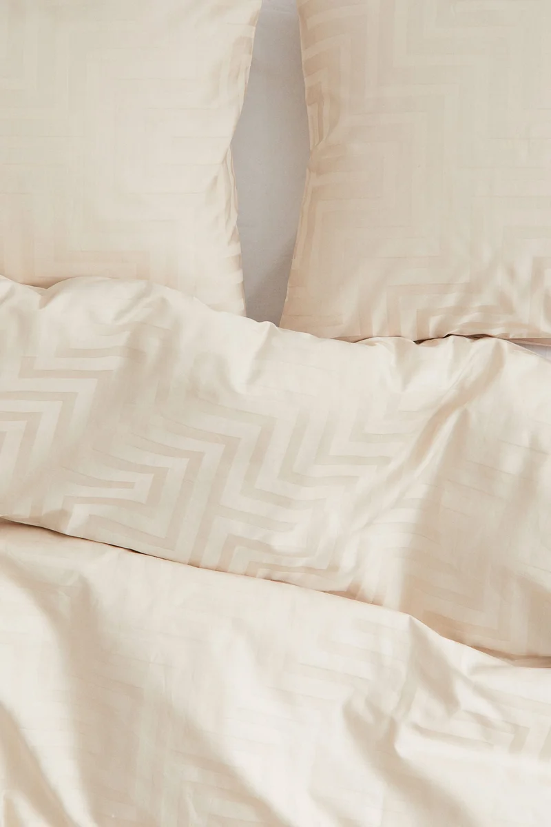 H&M Cotton satin duvet cover set