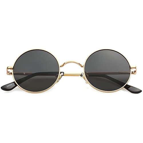 Kursan KURSAN Red Circle Glasses Glasses/Small Round Polarized Sunglasses for Women Men Hippie Retro Circle Sun Glasses - - Image 1