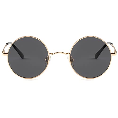 Kursan KURSAN Red Circle Glasses Glasses/Small Round Polarized Sunglasses for Women Men Hippie Retro Circle Sun Glasses - - Image 4