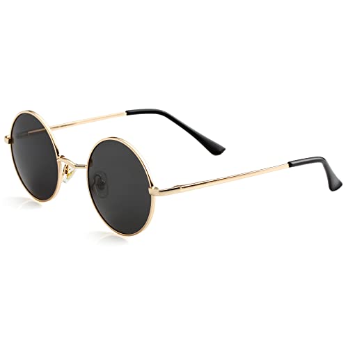 Kursan KURSAN Red Circle Glasses Glasses/Small Round Polarized Sunglasses for Women Men Hippie Retro Circle Sun Glasses - - Image 3