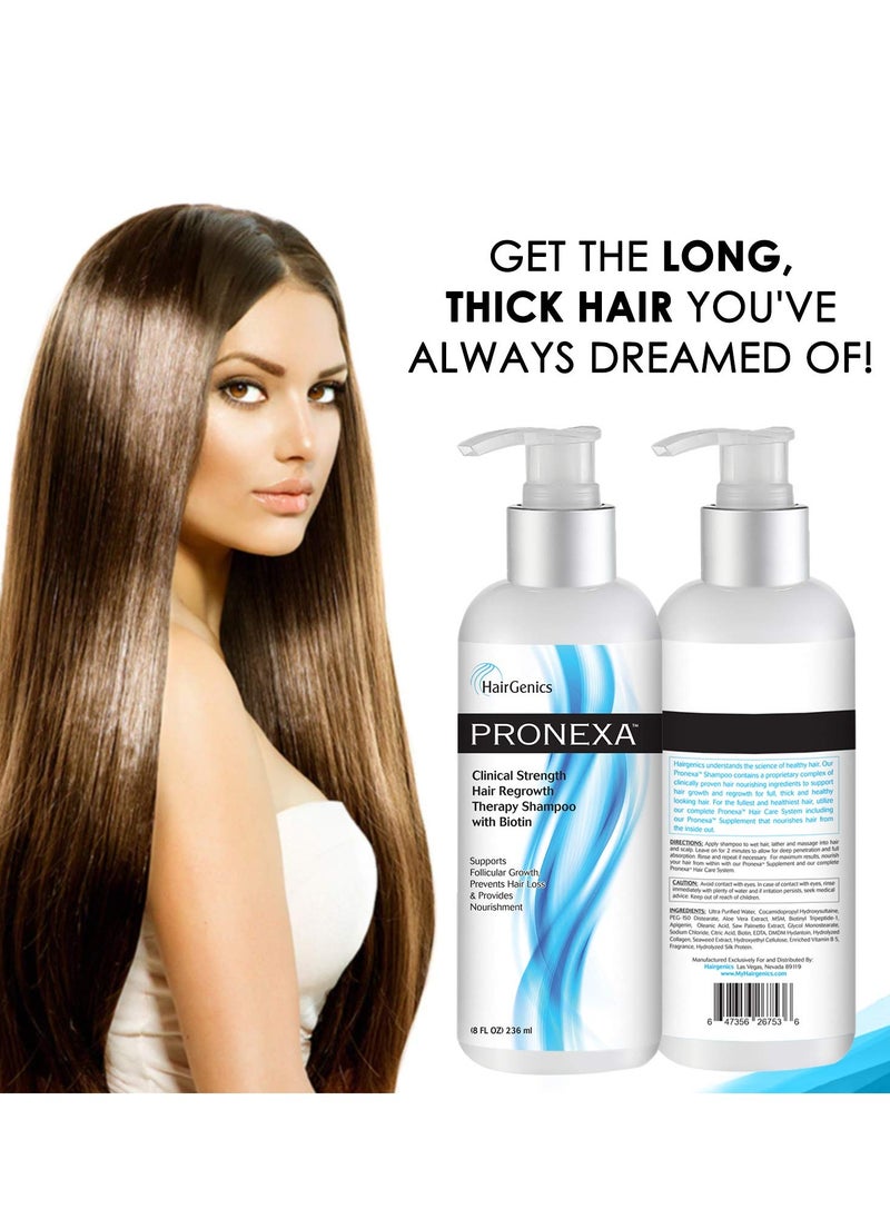 Pronexa - Hairgenics Pronexa Clinical Strength Hair Growth & Regrowth Therapy Hair Loss Shampoo With Biotin, Collagen, and DHT Blockers for Thinning Hair, 8 fl. oz. - Image 1