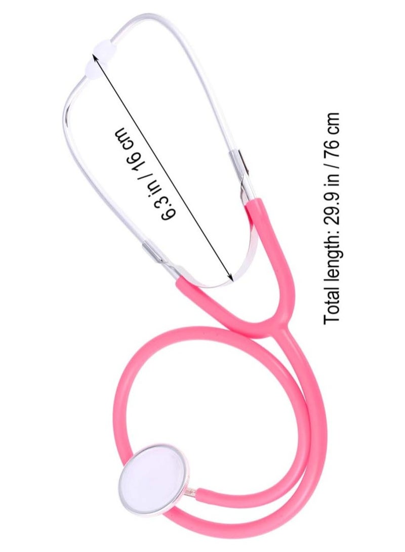 Scrolls Real Working Stethoscope Dual Head Stethoscope For Children Kids Role Play Listening To Heartbeat Functional Toy Gifts- Pink - Image 2