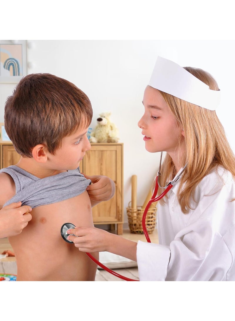 Scrolls Real Working Stethoscope Dual Head Stethoscope For Children Kids Role Play Listening To Heartbeat Functional Toy Gifts- Pink - Image 3