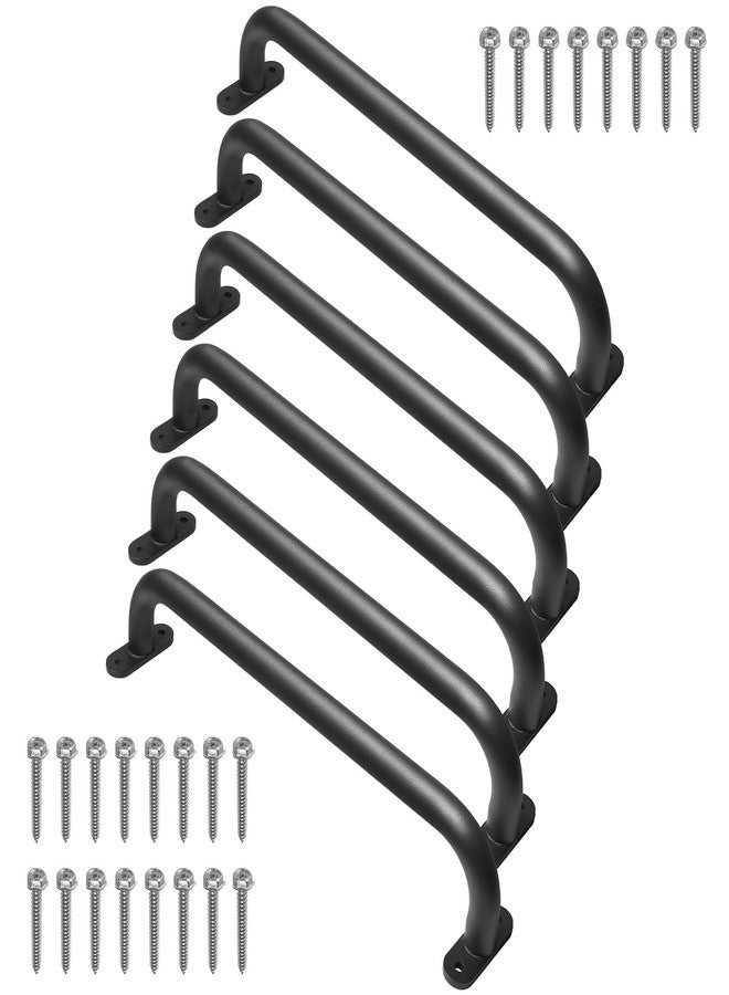 Purife 17 Inch Black Playground Accessories Handles Metal Pack of 6- Playset Handles, Swing Sets Attachment Grab Bars, Kids Hand Grips Monkey Bar for Playhouse, Treehouse, Jungle Gym - Image 1