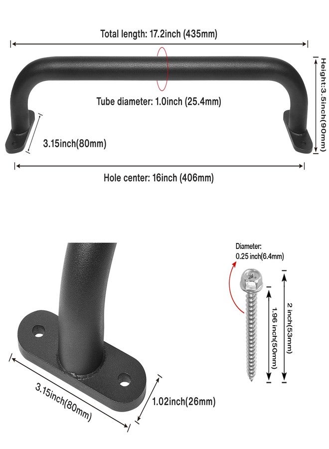 Purife 17 Inch Black Playground Accessories Handles Metal Pack of 6- Playset Handles, Swing Sets Attachment Grab Bars, Kids Hand Grips Monkey Bar for Playhouse, Treehouse, Jungle Gym - Image 2