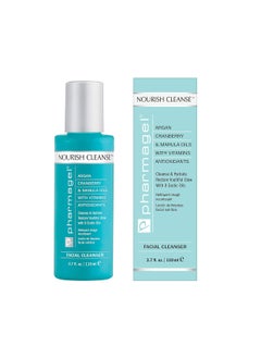 Pharmagel Nourish Cleanse Hydrating Facial Cleanser  Face Cleanser  Makeup Remover  Natural Face Wash for All Skin Types  37 oz